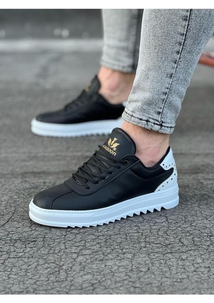 Wagoon WG021 Siyah Beyaz Erkek Casual Ayakkabı