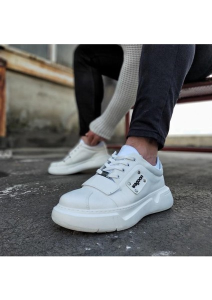Wagoon WG018 Beyaz Erkek Yüksek Taban Ayakkabı
