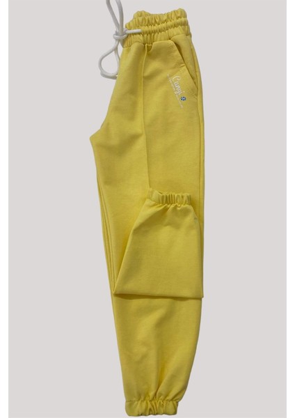 Mojo Kız Çocuk Biye Detaylı Paçası Lastikli Eşofman Altı 25001 Sarı fiyatları