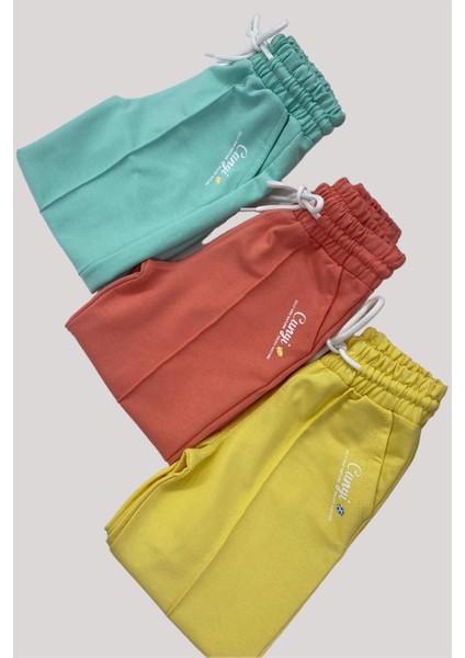 Mojo Kız Çocuk Biye Detaylı Paçası Lastikli Eşofman Altı 25001 Sarı fırsatları