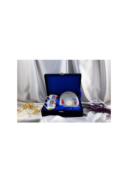 2'li Fincan Takımı Kadife Kutulu