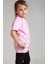 Cocuk Polo Yaka Kısa Kol Pembe Okul T-Shirt 2