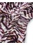 Zebra Desen Saten Elbise 3