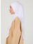 Fermuarlı Viskon Hijab - Beyaz - Ecardin 3