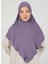 Fermuarlı Viskon Hijab - Mürdüm - Ecardin 2