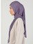 Fermuarlı Viskon Hijab - Mürdüm - Ecardin 3
