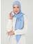 Fermuarlı Viskon Hijab - Bebe Mavisi - Ecardin 1