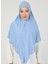 Fermuarlı Viskon Hijab - Bebe Mavisi - Ecardin 2