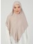 Fermuarlı Viskon Hijab - Açık Vizon - Ecardin 2