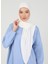 Fermuarlı Viskon Hijab - Krem - Ecardin 1