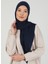 Fermuarlı Viskon Hijab - Lacivert - Ecardin 1
