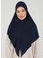 Fermuarlı Viskon Hijab - Lacivert - Ecardin 2