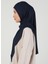 Fermuarlı Viskon Hijab - Lacivert - Ecardin 3
