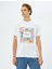 Slogan Baskılı Tişört Bisiklet Yaka Kısa Kollu Pamuklu 3