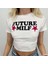 Beyaz Future Milf Yarım T-Shirt 1