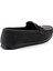 Siyah Baskılı Nubuk Kadın Loafer Ayakkabı K01542167701 4