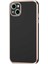 iPhone 14 Uyumlu Luxury Serisi Altın Çerçeveli Silikon Kılıf 1