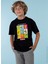 Baskılı Siyah Erkek Çocuk T-Shirt HRBTXT103 1