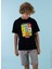 Baskılı Siyah Erkek Çocuk T-Shirt HRBTXT103 2