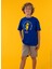 Baskılı Lacivert Erkek Çocuk T-Shirt HRBTXT101 2