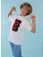 Baskılı Beyaz Erkek Çocuk T-Shirt HRBTXT010 2