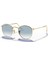 Rb 3447N 0013F 50 Round Metal Unisex Gold Yuvarlak Güneş Gözlüğü 1