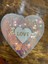 22X23 cm Payetli Love Yazılı Beyaz Kalp Plike Arma Yama Dikiş Hobi Aksesuarı 1