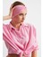 Pembe Kadın Çapraz Bağlamalı Pamuklu Penye, Kaymaz, Yumuşak, Esnek, Saç Bandı Bandana 1