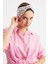 Pudra-Siyah Kadın Trend Style Pamuklu Penye, Kaymaz, Yumuşak, Esnek, Saç Bandı Bandana 1