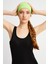 Fıstık Yeşil Kadın Pamuklu Kaşkorse, Kaymaz, Terletmez, Ultra Hafif, Spor Saç Bandı Bandana Buff 2