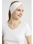 Beyaz, Butik Tasarım Kadın Bandana Saç Bandı, Ekstra Yumuşak, Esnek, Doğal, Pamuklu Penye 1