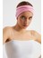 Pembe Kadın Çift Taraflı Kullanım Alternatifli, Pamuklu Penye, Kaymaz, Hafif, Spor Saç Bandı Bandana 1