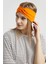 Stil Turuncu, Butik Tasarım Kadın Bandana Saç Bandı, Ekstra Yumuşak, Esnek, Doğal, Pamuklu Penye 4