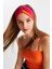 Turuncu-Fuşya Kadın Trend Style Pamuklu Penye, Kaymaz, Yumuşak, Esnek, Saç Bandı Bandana 4