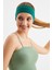 Zümrüt Yeşil Kadın Pamuklu Penye, Kaymaz, Terletmez, Ultra Hafif, Spor Saç Bandı Bandana 4
