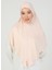 Fermuarlı Viskon Hijab - Açık Bej - Ecardin 1
