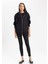 Oversize Fit Kapüşonlu Kalın Kumaş Hırka V7995AZ23WN 2