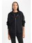 Oversize Fit Kapüşonlu Kalın Kumaş Hırka V7995AZ23WN 4