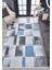 Okara Mavi Modern Dijital Baskı Halı 2