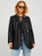 Kruvaze Yaka Siyah Kadın Blazer Ceket 12227940 1