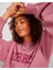 Sıfır Yaka Rahat Kesim Pembe Kadın Sweatshirt 12244363 3