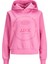 Kapüşonlu Rahat Kesim Pembe Kadın Sweatshirt 12250183 3