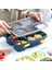 Bölmeli Bento Kutusu Plastik Öğle Yemeği Kutusu Çatal Bıçak Takımı ile Mikrodalgada Kullanılabilir (Yurt Dışından) 1