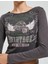 Uzun Kollu Tişört Yıkamalı Baskılı Bisiklet Yaka 5