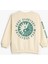 Arkası Baskılı Sweatshirt Şardonlu Bisiklet Yaka Uzun Kollu 2