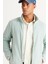 Erkek Cagla Anti-pilling Tüylenme Yapmayan Standart Fit Dik Bato Yaka Sweatshirt Polar Ceket 5