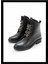 Siyah Hakiki Deri Kadın Bot & Bootie K02531206503 1