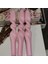 Iv Candles Homedecor Pudra Pembe 3'lü Orta Burgulu Şamdan Mumu 3