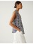 V Yaka Saten Popover Bluz 1