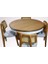 Masa ST Sandalye Takım Ihlamur Baba Ayak MDF Tabla 110cm Beyaz Ceviz El yapım 5